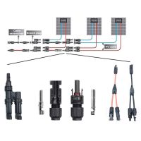 Ip67 Waterproof Photovoltaic Systems Solar Panel Branch Parallel Connector Y-Type 2 In 1 Panel Waterproof Solar Panel Adapter Wires Leads Adapters