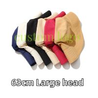 Custom Logo Large Size Bucket Hats Big Head Man Fisherman Cap 63Cm Plus Size Summer Sun Hatwomen Pure Cotton Panama Bob