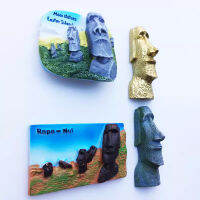 เกาะอีสเตอร์รูปปั้นหินในชิลีตู้เย็นตู้เย็นแม่เหล็กสติกเกอร์ 3D Handmade เรซิ่น Travel ของขวัญของที่ระลึกคอลเลกชัน Decorat-GEIWH MALL