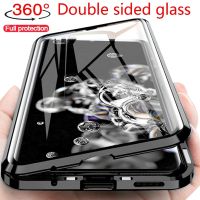 360 Full Protection Magnetic Case For Samsung A32 A53 A22 A71 A72 A73 A52 A54 A31 S23 S22 S21 S20 S21FE Double Sided Glass Cover Phone Cases