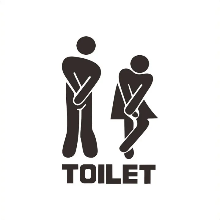 Stiker Pintu Toilet / Stiker Dinding / Sticker WC Umum / Label WC Umum