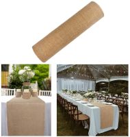 [Afei Toy Base]Natural Jute Vintage Table Runner Burlap Hessian Rustic Country งานแต่งงานวันเกิด Party ตกแต่ง Home Party Decor Supply