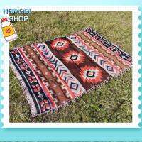 NQMODL SHOP หนาขึ้น พรมปูพื้นตั้งแคมป์ ลวดลายเรขาคณิต 90x150cm เสื่อชายหาด ลมอินส์ เส้นใยโพลีเอสเตอร์ ผ้าปูโต๊ะพร็อพ กิจกรรมกลางแจ้งกลางแจ้ง