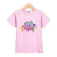 COD hjzfk0 Girls T-shirt My Little Pony Clothing เสื้อยืดการ์ตูนสำหรับสาว ๆเสื้อฤดูร้อนสำหรับเด็กเสื้อผ้าแขนสั้นสำหรับทารก