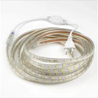 White Led Light Strip 220V SMD 5050 60Led/m IP67 Waterproof Warm White LedStrip 220 V Volt Led Strip Light For Room Bedroom 220V