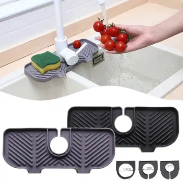 Kitchen Faucet Absorbent Mat Silicone Sink Splash Guard Water Draining Pad  Countertop Protector Table Cushion Placemat Bathroom