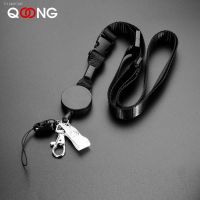 ✶ 65CM Retractable Certificate Rope Key Chain Adjustable Safety Buckle Easy to Pull Neck Key Ring Work Access Meal Keychain H65