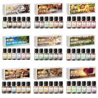 EUQEE 6pcs/set Fragrance Oil Gift Kit For Diffuser Coffee Bakery Harvest Spice Pumpkin Pie Forest Pine Sweet Fruit Perfume Oils