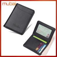 MUBAI แฟชั่น บัตรเครดิต กระเป๋าสตางค์แบบบาง ที่ใส่บัตรประชาชน คลิปหนีบเงินแบบพับ กระเป๋าหนังสั้น กระเป๋าสตางค์ผู้ชาย