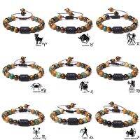 Adjustable 12 Zodiacs Sign Bracelet Constellation Aries Leo Braided Bracelets For Women Men Handmade Woven Friendship Jewelry Charms and Charm Bracele