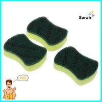 ฟองน้ำพร้อมใยขัด SCOTH-BRITE ANTIBACTERIAL 10x5นิ้ว 2แถม1 สีเขียวSCOURER SPONGE SCOTH-BRITE ANTIBACTERIAL 10x5" 3 PCS GREEN **ด่วน ของมีจำนวนจำกัด**