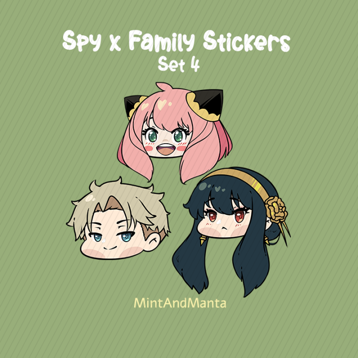 Anya Spy x Family Stickers Set (Waterproof) Chibi Faces Cute