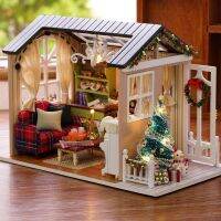 【ร้อน】มินิ3DWoodenRoom เด็ก39; S ChristmasDIY คริสต์มาส Housevintage โดมตกแต่งที่ทันสมัย