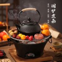 ✐ Cast iron charcoal stove surrounded by a for boiling tea barbecue oven an outdoor brazier hot pot and indoor stove