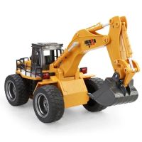 รถตักดินบังคับ รถแม็คโคร รถขุดดินบังคับวิทยุ ตักดิน ตักทราย RC Excavator Digger Truck ขนาด 1/18