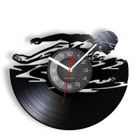 Hot sell Vinyl Record Clock Swimming Sport Wall Clock Gift Idea Swimmer Swim Open Water Pool Wall Art Pool Diver Swimmer Swim Coach Gif