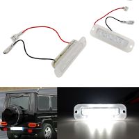 ไฟส่องทะเบียนรถป้ายทะเบียน LED 2X สำหรับ Mercedes Benz W463 G-Class G500 1990-2008 G55 AMG 2003 2004 2005 2006-2011 G550 2009-2012