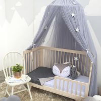 【LZ】❄☏  Mosquito Net for Crib Bed Suspended Round Bed Canopy Tent Breathable Anti-mosquito Net for Bedroom Bed Canopy Home Decor 모기장