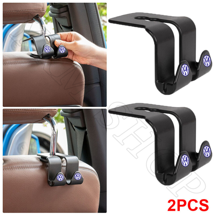 YRM|1/2Pcs Portable ABS Car Seat Double Hooks Mobile Phone Holder for ...