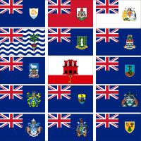 British Overseas Territory Flag Blue Background 3X5ft 90X150cm 100D Polyester 60x90cm 21x14cm Banner