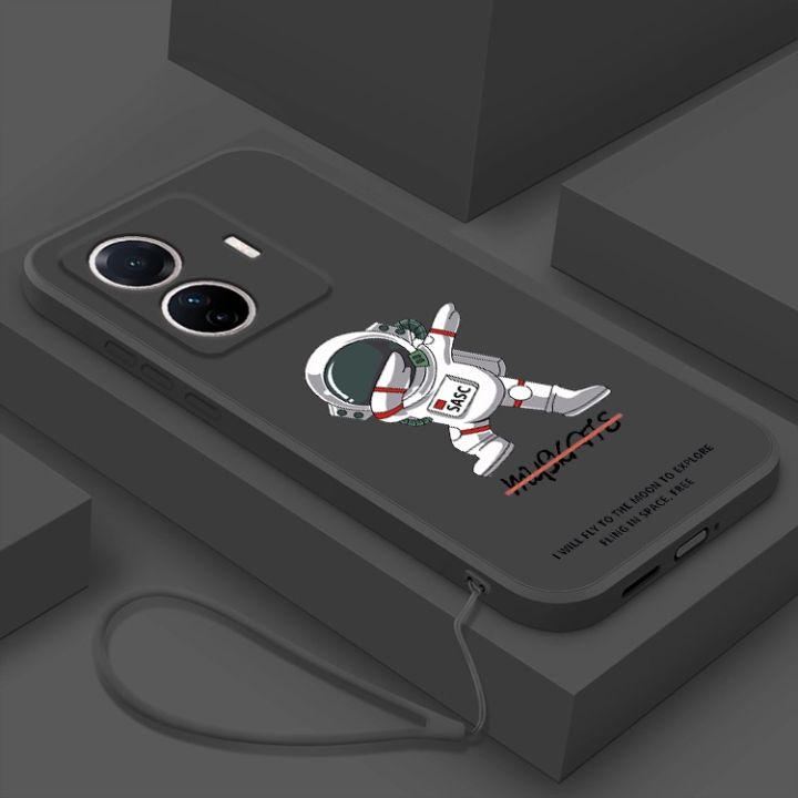 realme-c33-matte-liquid-silicon-สีขาวนักบินอวกาศ-soft-silicon-เคสโทรศัพท์การ์ตูนเคสโทรศัพท์