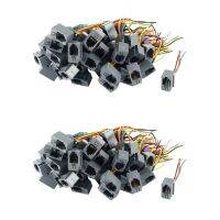 100 Pcs 616E 4P4C RJ9 Female Telephone Connector Adapter W 4 Wires 8cm