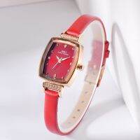 Ms IBSO8639 square pure and fresh waterproof leather watch female students simple new ﺴ