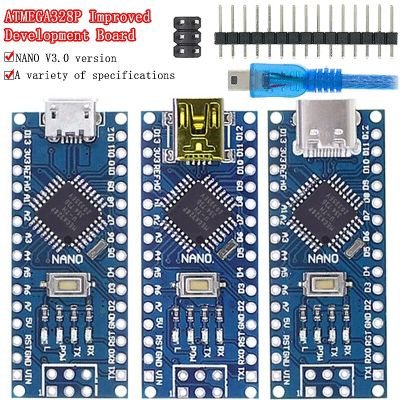 3.0นาโน Type-C ไมโคร USB ขนาดเล็กพร้อมบูตโหลดเดอร์ CH340ตัวควบคุมสำหรับ Arduino นาโนที่เข้ากันได้แฟลชไดรฟ์ ATMEGA328P 16Mhz