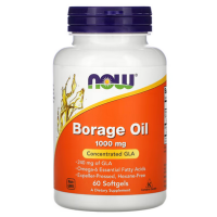 ?น้ำมันโบราจ?NOW Foods, Borage Oil, Concentration GLA, 1,000 mg, 120 Softgels (exp.03/26)