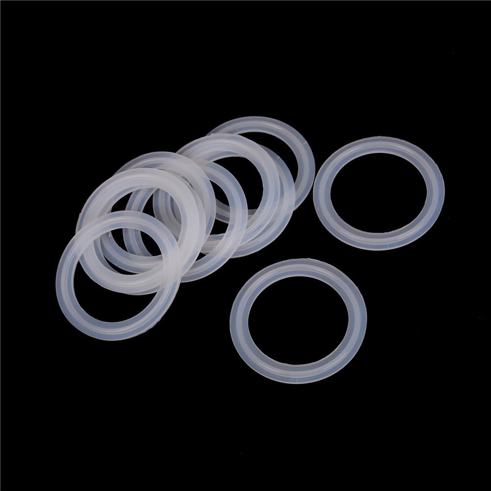 10pcs Milky Silicone Sanitary Tri Clamp Sealing Gaskets For 64mm Ferrule Flange 