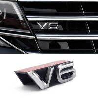 สติกเกอร์ติดตัวถังรถสัญลักษณ์ตะแกรงหน้ารถ V6สติ๊กเกอร์สำหรับรถ VW TERAMONT PHIDEON ARTEON MAGOTAN PHAETON TOUAREG PASSAT VW สติกเกอร์ V6