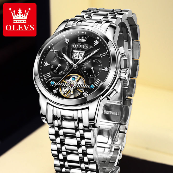 ของขวัญวันพ่อ2022นาฬิกา-olevs-นาฬิกาผู้ชาย-swiss-ได้รับการรับรองคลาสสิกแฟชั่นกันน้ำ-luminous-ปฏิทินนาฬิกาผู้ชาย