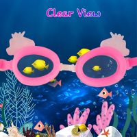 Professional Cartoon Pattern Swimming Goggles Girl Swim Glasses with Ear Plug Waterproof Anti Fog Swim Eyewear For Kids Gifts Goggles