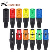 [HOT JJRQQZLXDEE 574] 20ชิ้น/10เซ็ตมาใหม่ Colorfull 3PIN XLR ลวดเชื่อมต่อชายแอมป์; หญิงเสียบเปลือกพลาสติกไมโครโฟนลำโพง XLR แจ็ค6สี