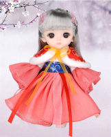 New 16cm BJD Doll 13 Movable Jointeds Makeup Cute Ancient Styles Hanfu Dolls Fashion Classic DIY Toy For Girls Gift