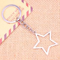 New Fashion Keychain 37x35 mm hollow star Pendants DIY Men Jewelry Car Key Chain Ring Holder Souvenir For Gift