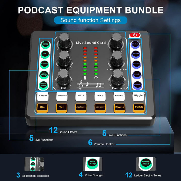 xisono-audio-mixer-audio-interface-with-dj-mixer-live-sound-card-effects-and-voice-changer-podcast-equipment-bundle-stereo-dj-studio-streaming-prefect-for-live-streaming-podcasting-gaming-m8-live-soun