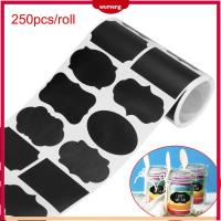 WUMENG 250pcs/roll บ้าน เครื่องเทศ ขวดแยม สติ๊กเกอร์ฉลาก ป้ายกระดานดำ ปากกามาร์กเกอร์ แท็กขวด