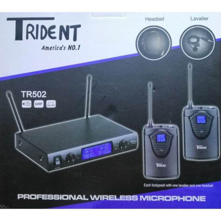 Trident Lapel Mic Tr 502 the Original Wireless Microphone / skin tone