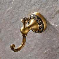 TT Antique soild brass carving bathroom accessories bronze round base wall mount bathroom hardware set toilet brush holder