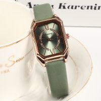 Show white light green small square watches for women luxury niche contracted temperament ins wind senior feeling restoring ancient ways of leisure