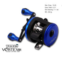 อุปกรณ์ตกปลา WEEBASS REEL รอก - รุ่น VORTEX 51 (หมุนซ้าย) LEFT รอกเบท รอกกลม รอกตกปลา