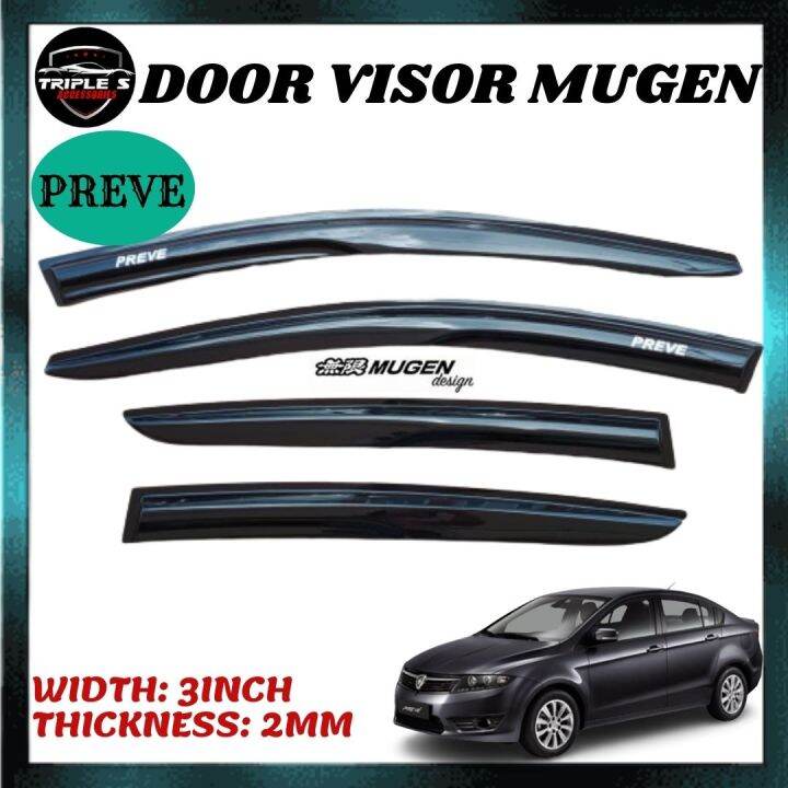 Proton Preve Door Visor Mugen Style Air Press Sun Visor Protection 4 ...