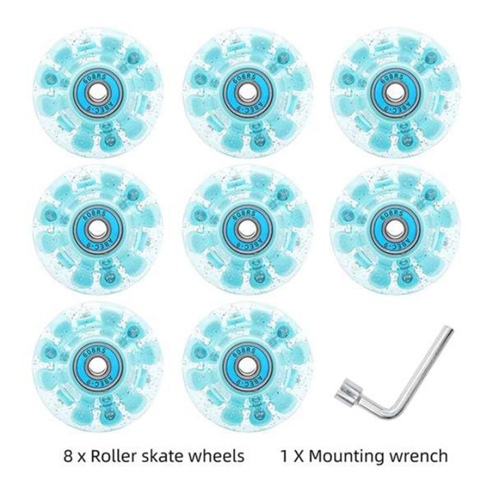 8-piece-glitter-light-up-roller-skate-wheels-luminous-skate-wheels-with-bearings-installed-32-x-58-mm-78a