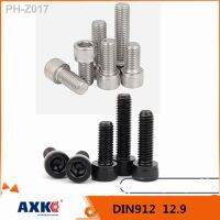 50pcs M1.4 M1.6 M2 M2.5 M3 M4 M5 304 A2-70 Stainless Steel Black grade 12.9 DIN912 Hexagon Hex Socket Head Cap Allen Bolt Screw