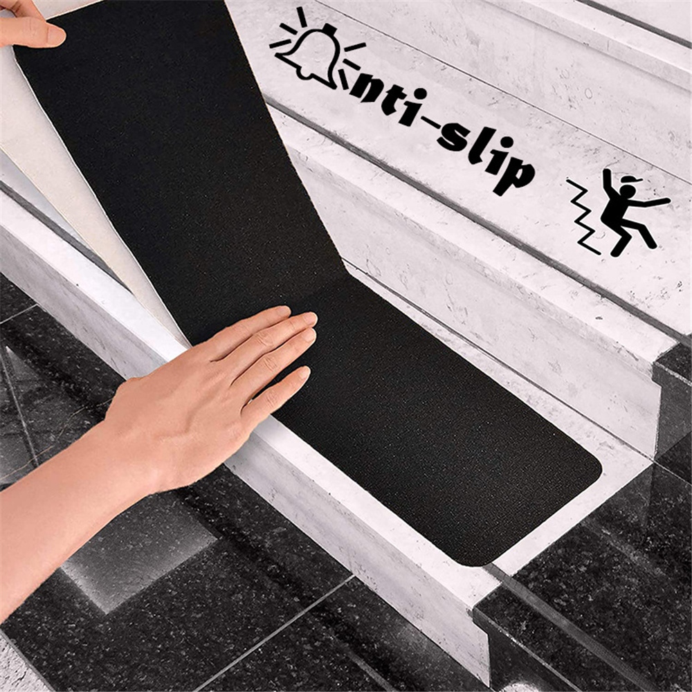 {Deli tape} Self Adaptive Molding Anti slip Tape Bathroom Floor Stickers On Slip Traction Abrasive PVC Stairs Safety Tread Step