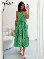 ❀❖❒ One Shoulder Floral Maxi Dress Summer Dress One Shoulder Boho - Shoulder Women - Aliexpress