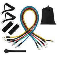 Band Set 11 Pcs Strength Bands Long Bands Work Out Bands For Exercise Ankle Straps 5 Levels For Gym Outdoor Travel Yoga Home steadfast