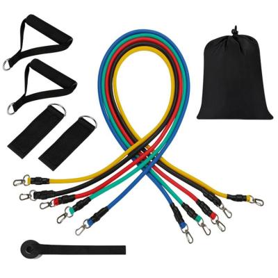 Band Set 11 Pcs Strength Bands Long Bands Work Out Bands For Exercise Ankle Straps 5 Levels For Gym Outdoor Travel Yoga Home trendy