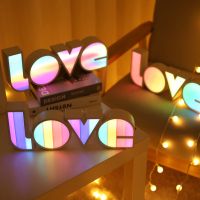 Love Neon Light Sign LED Letter Night Lamp Battery USB Powered Nightlight for Christmas Valentines Proposal Wedding Decor Ceiling Lights